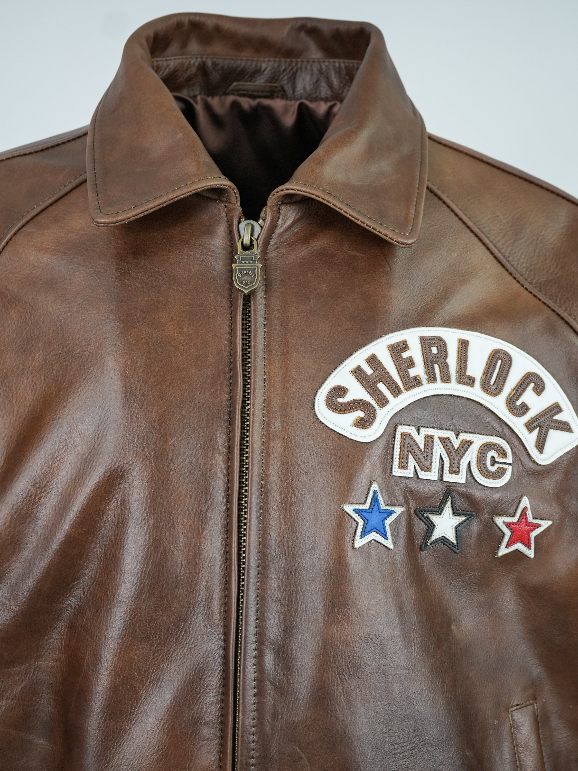 Men's SHERLOCK BROWN  Style Cow Hide Jacket Style # SHR 1