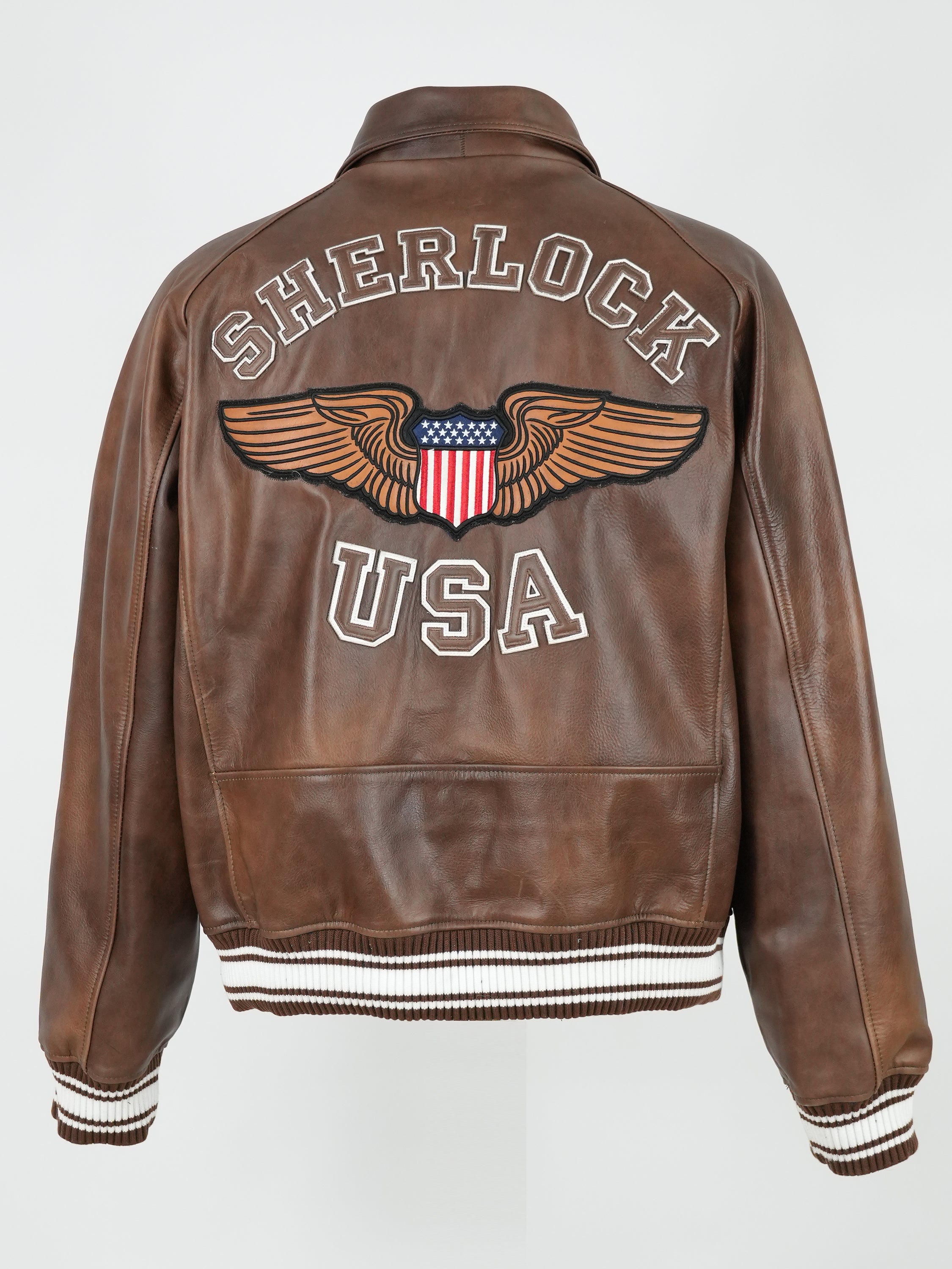 Men's SHERLOCK BROWN  Style Cow Hide Jacket Style # SHR 1