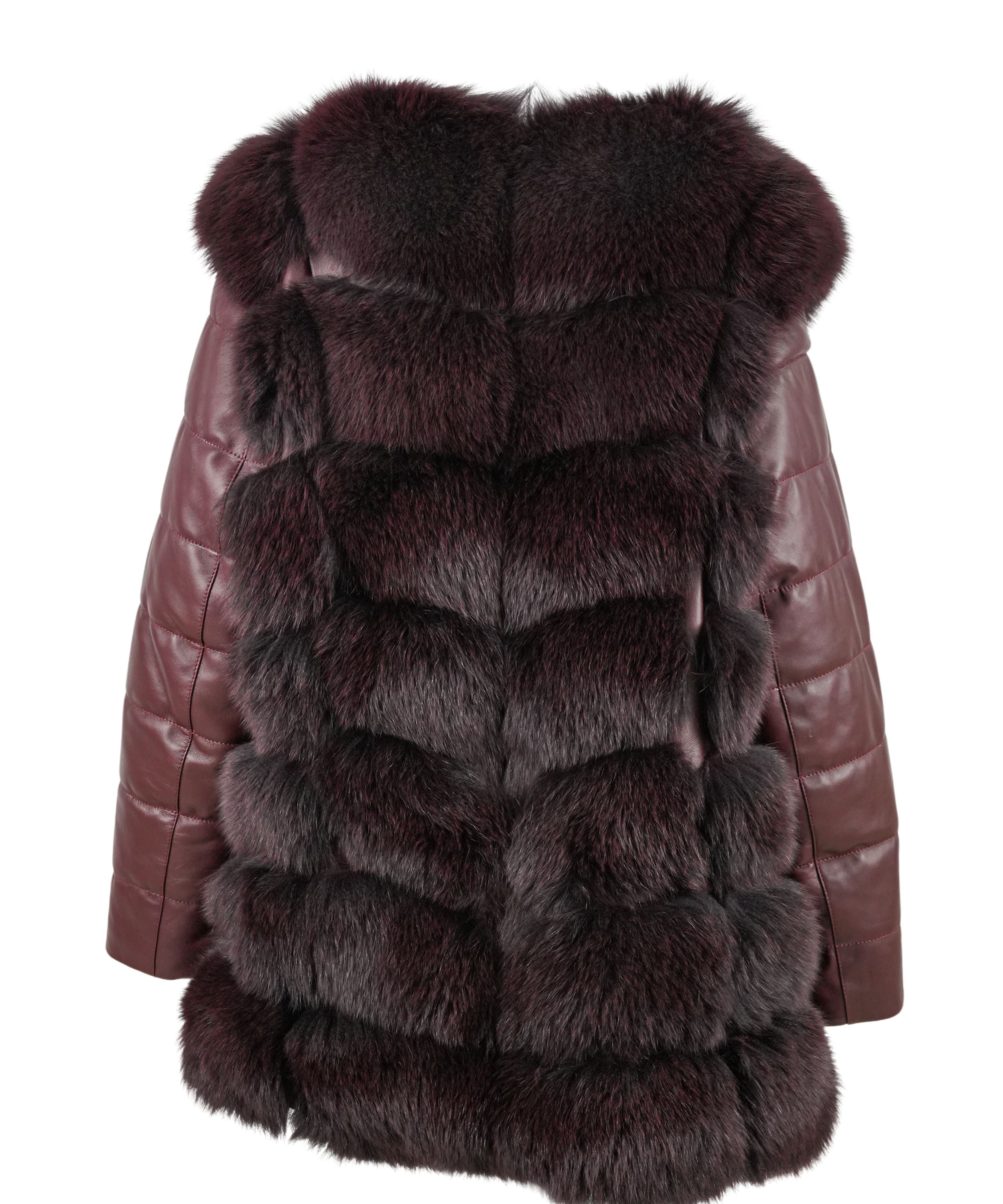 Women's Fox Fur West and  Jacket with Zipper OFF Sleeves  Style # B-70