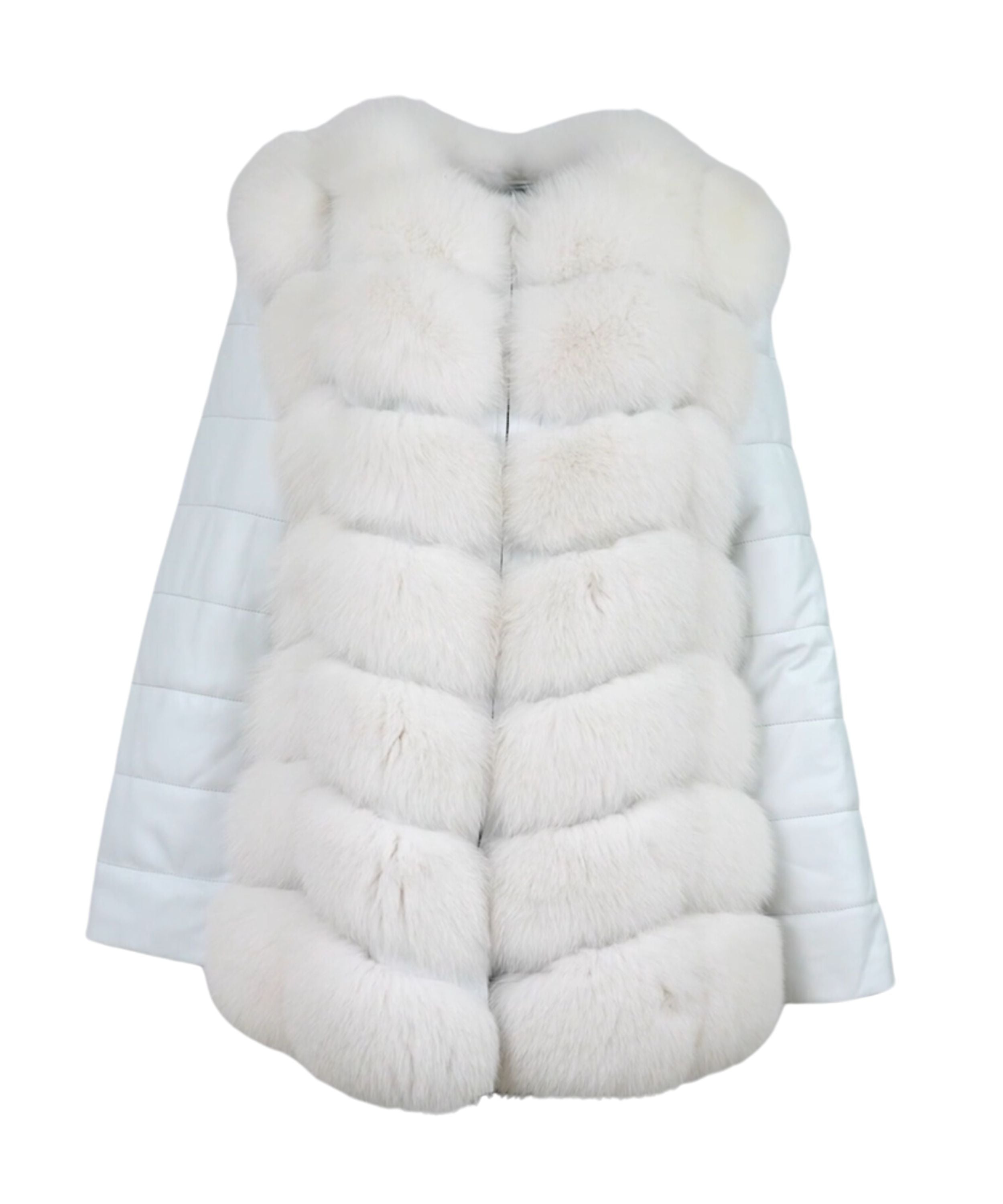 Women's Fox Fur West and  Jacket with Zipper OFF Sleeves  Style # B-70