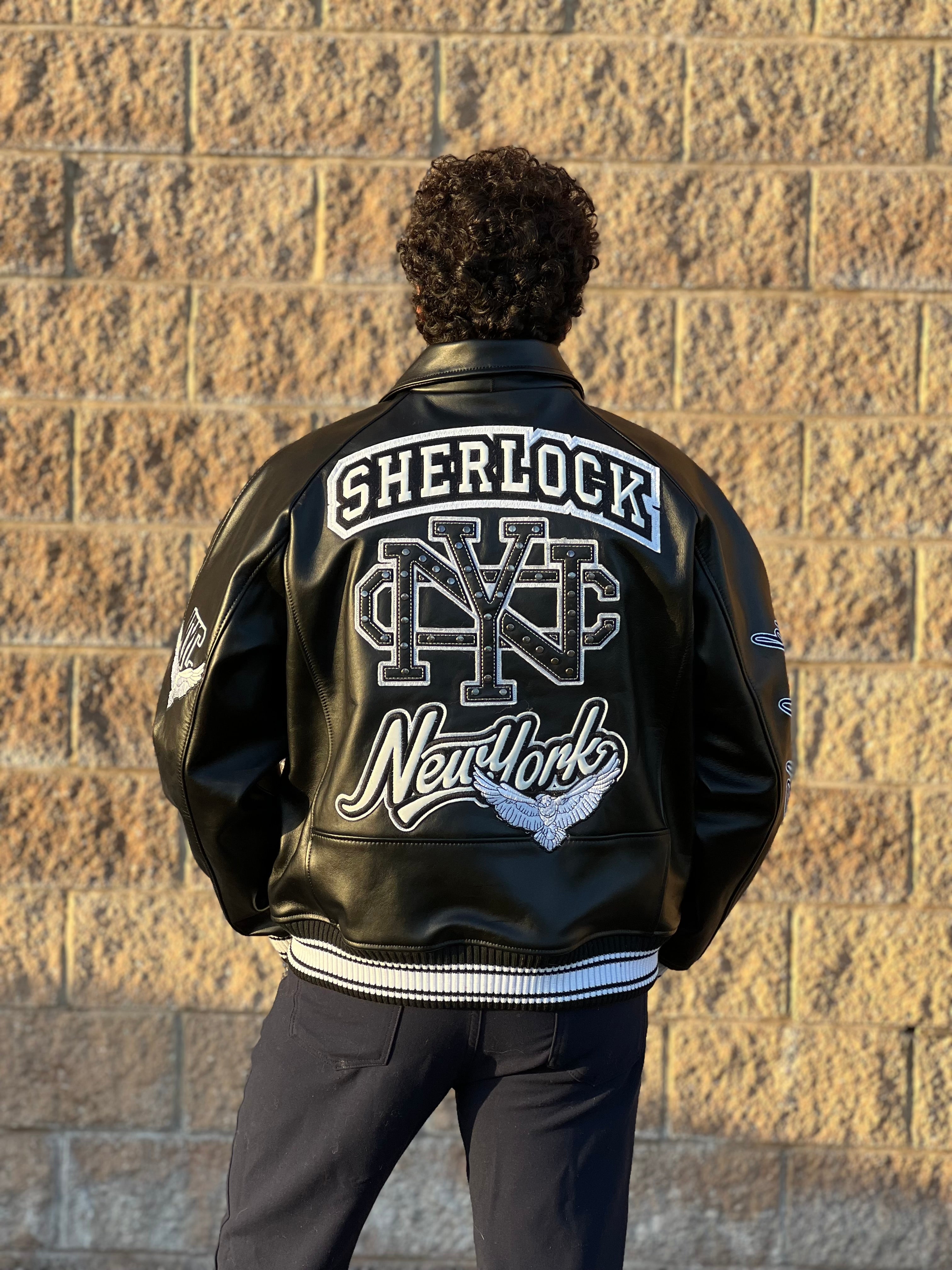 Men's SHERLOCK NYC BLACK Style Cow Hide Jacket Style # SHR 2