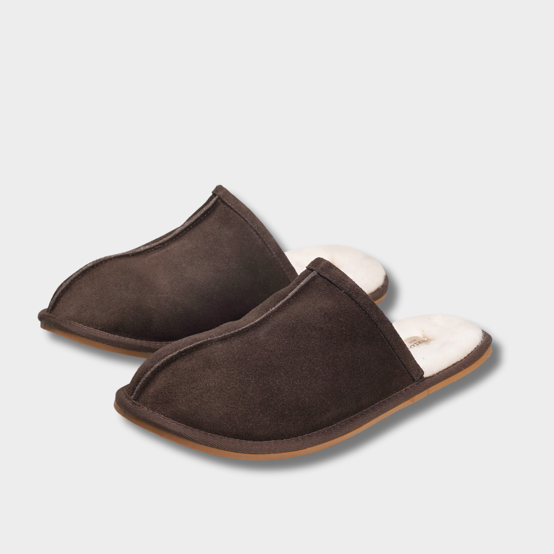 Men's Classic Merino Sheepskin Lined Slippers Style # ET-60 BROWN