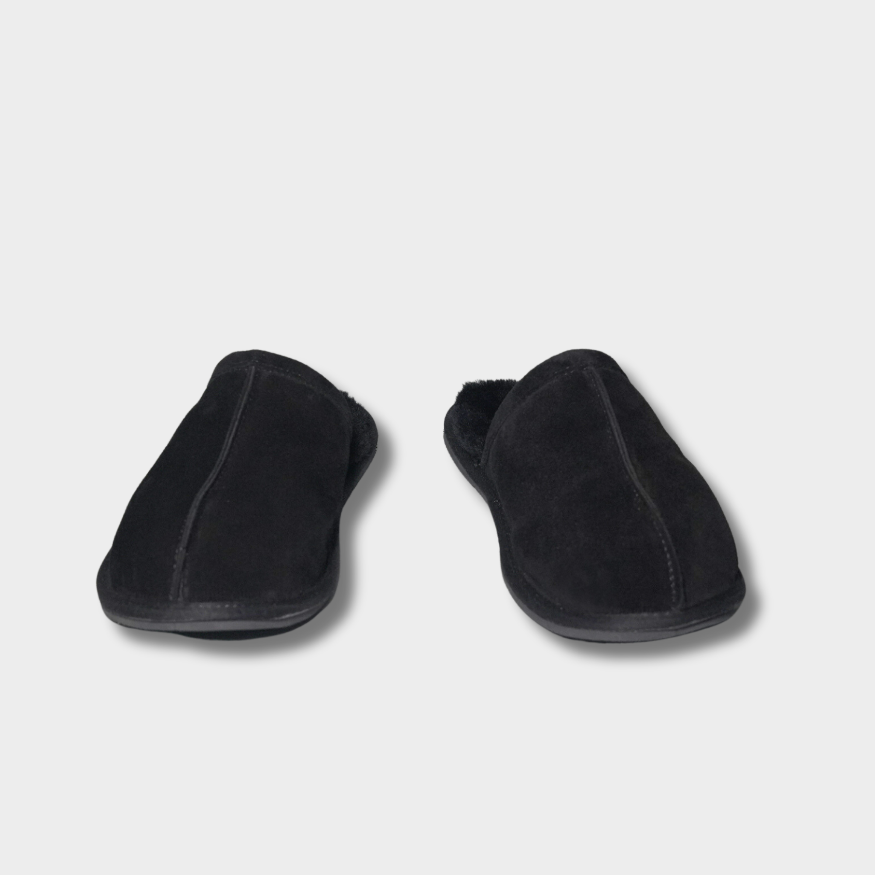 Men's Classic Merino Sheepskin Lined Slippers Style # ET-60 BLACK