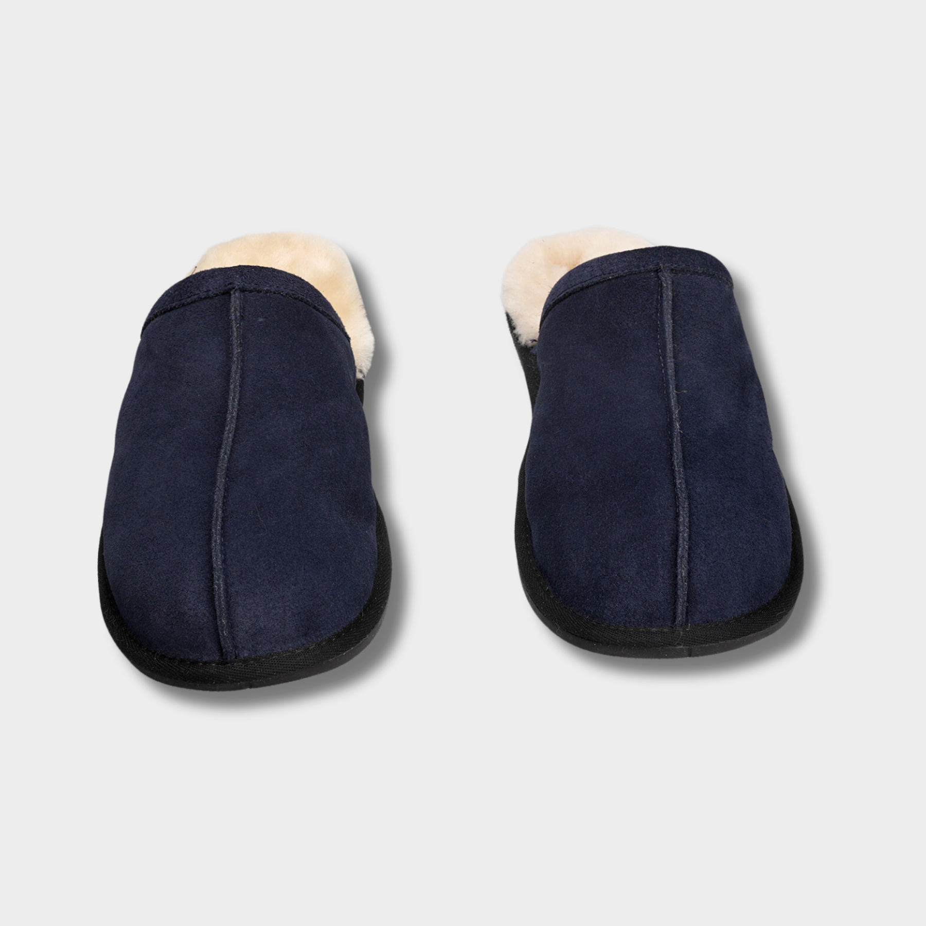 Men's Classic Merino Sheepskin Lined Slippers Style # ET-60 NAVY