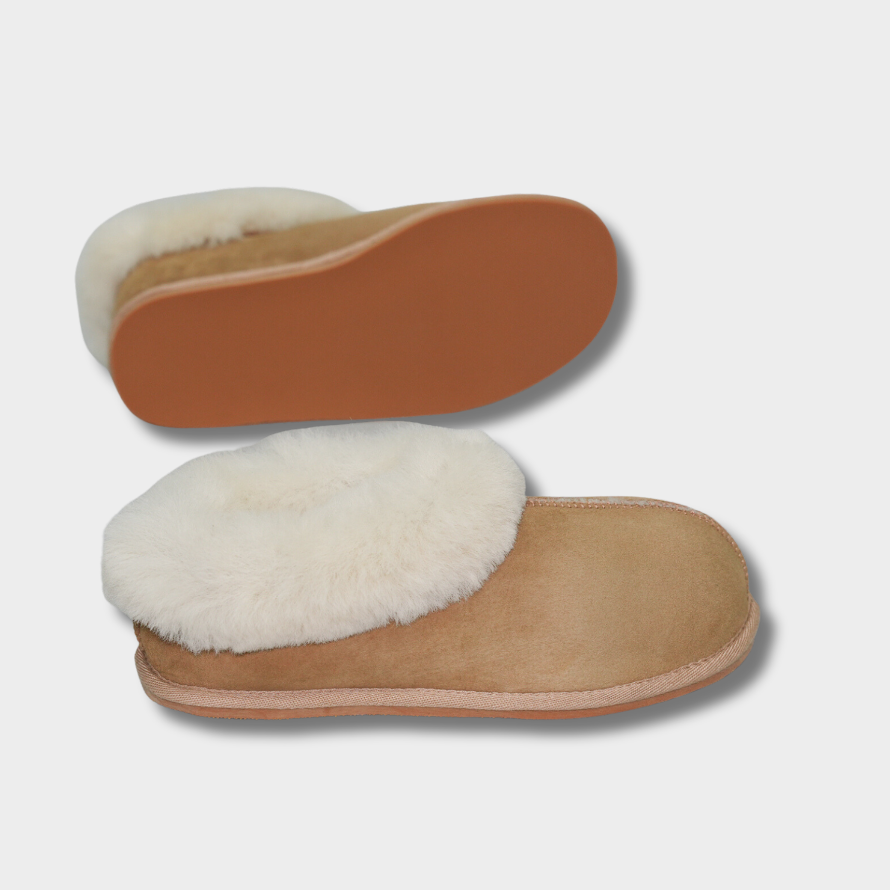 Women's Classic Merino Sheepskin Lined Shoe Style #  BE-10 CHESTNUT